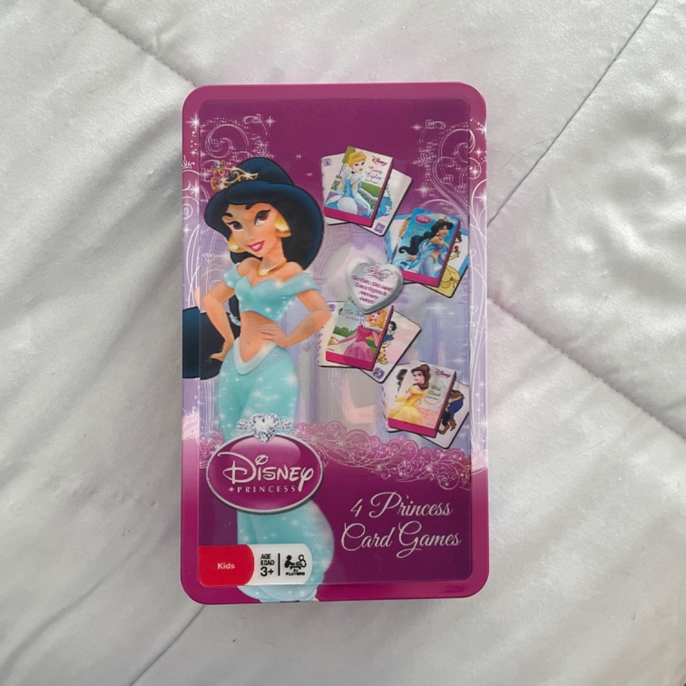 Disney Princess 4-Game Card Set in Tin - Family Fun, Kids Games, EUC. - Picture 2 of 7